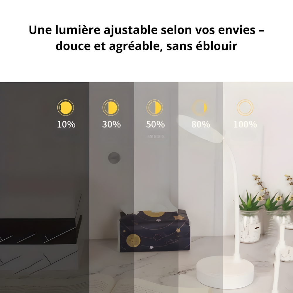 Lampe de Bureau Pliable & Rechargeable - FLEXIA