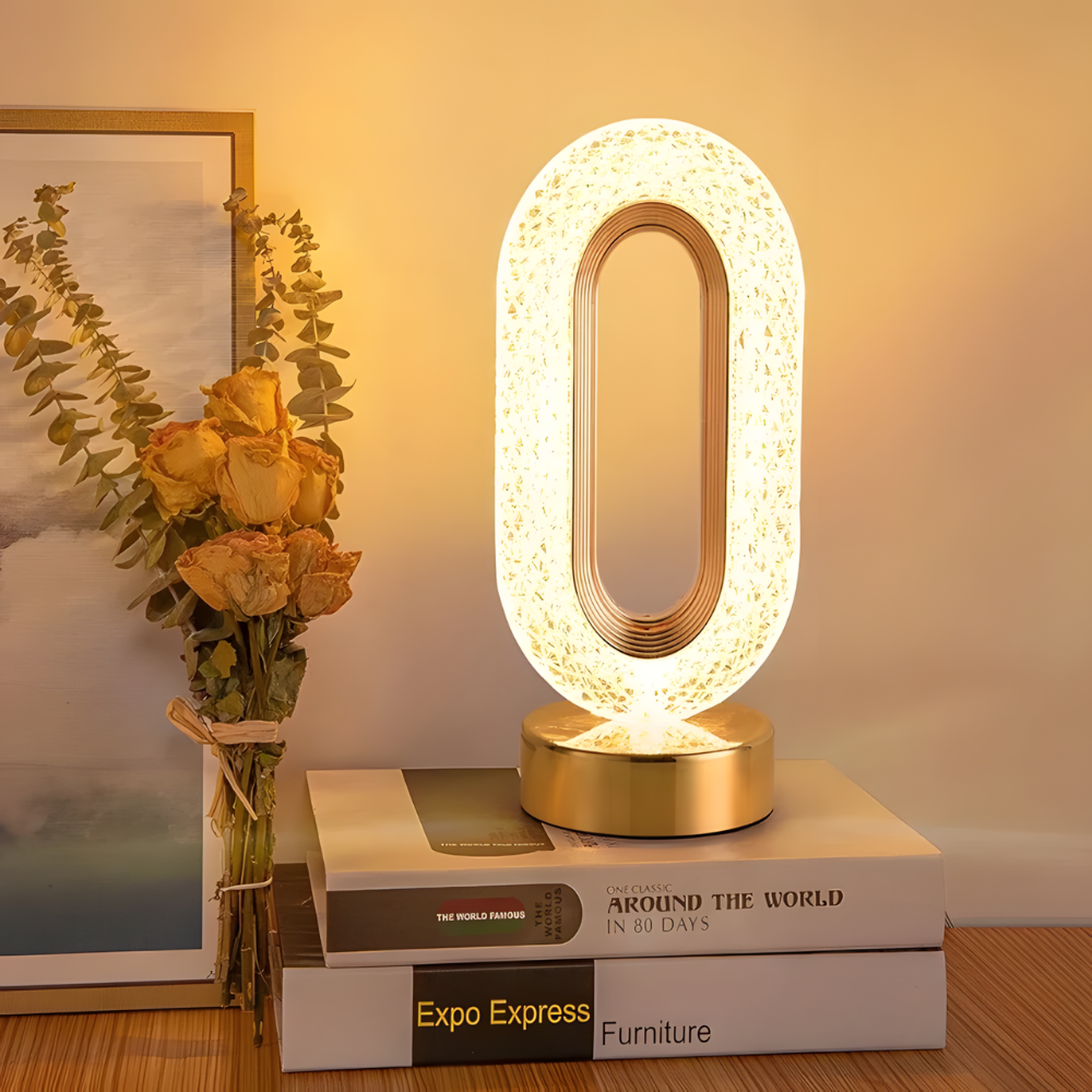 Lampe de chevet ovale en cristal sans fil - Kristalova
