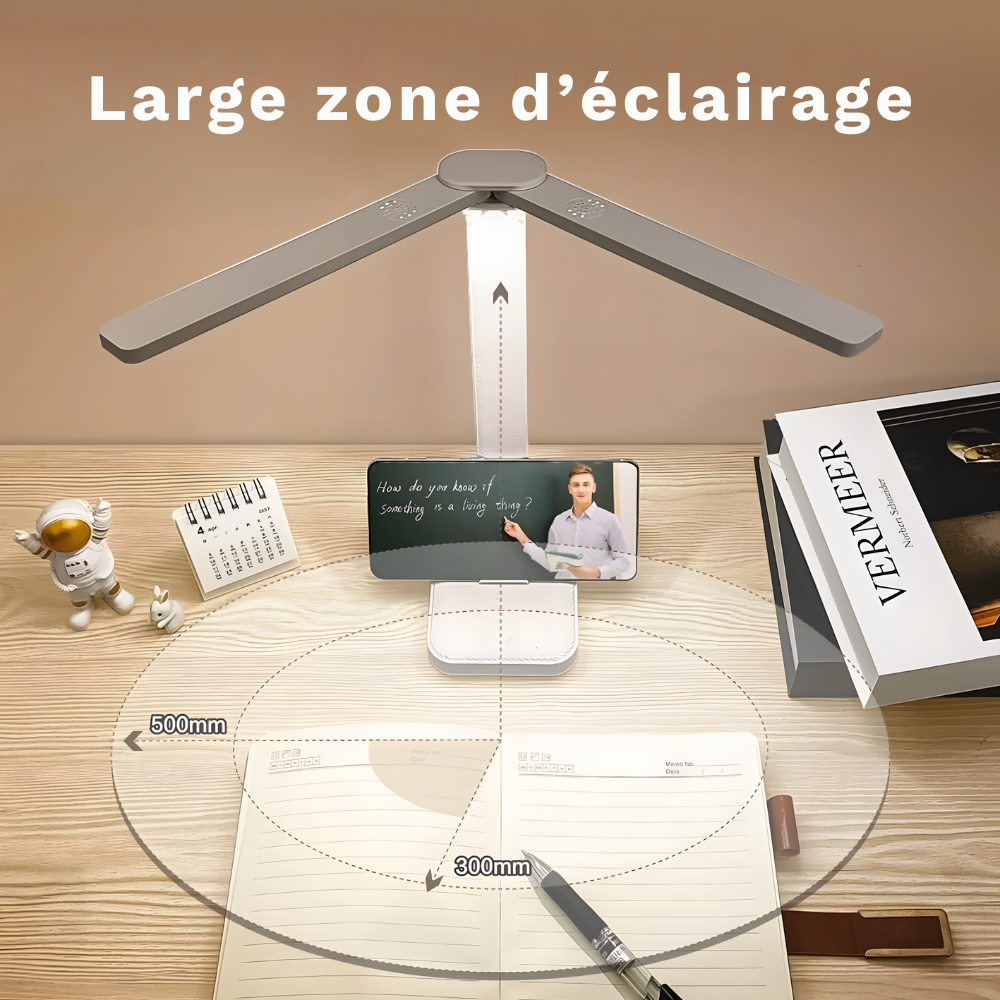 Lampe de bureau LED sans fil USB pliable et tactile - DIMANA