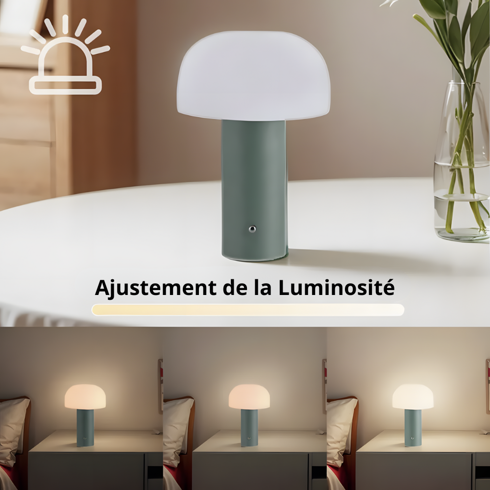 Lampe de chevet champignon LED rechargeable – NUBIA