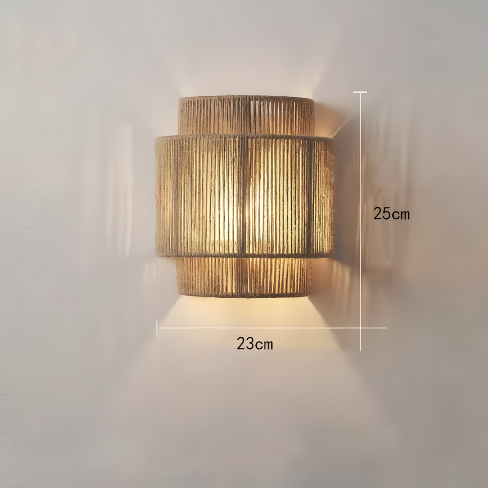 Lampe murale en corde de chanvre tressée – JOYINLED
