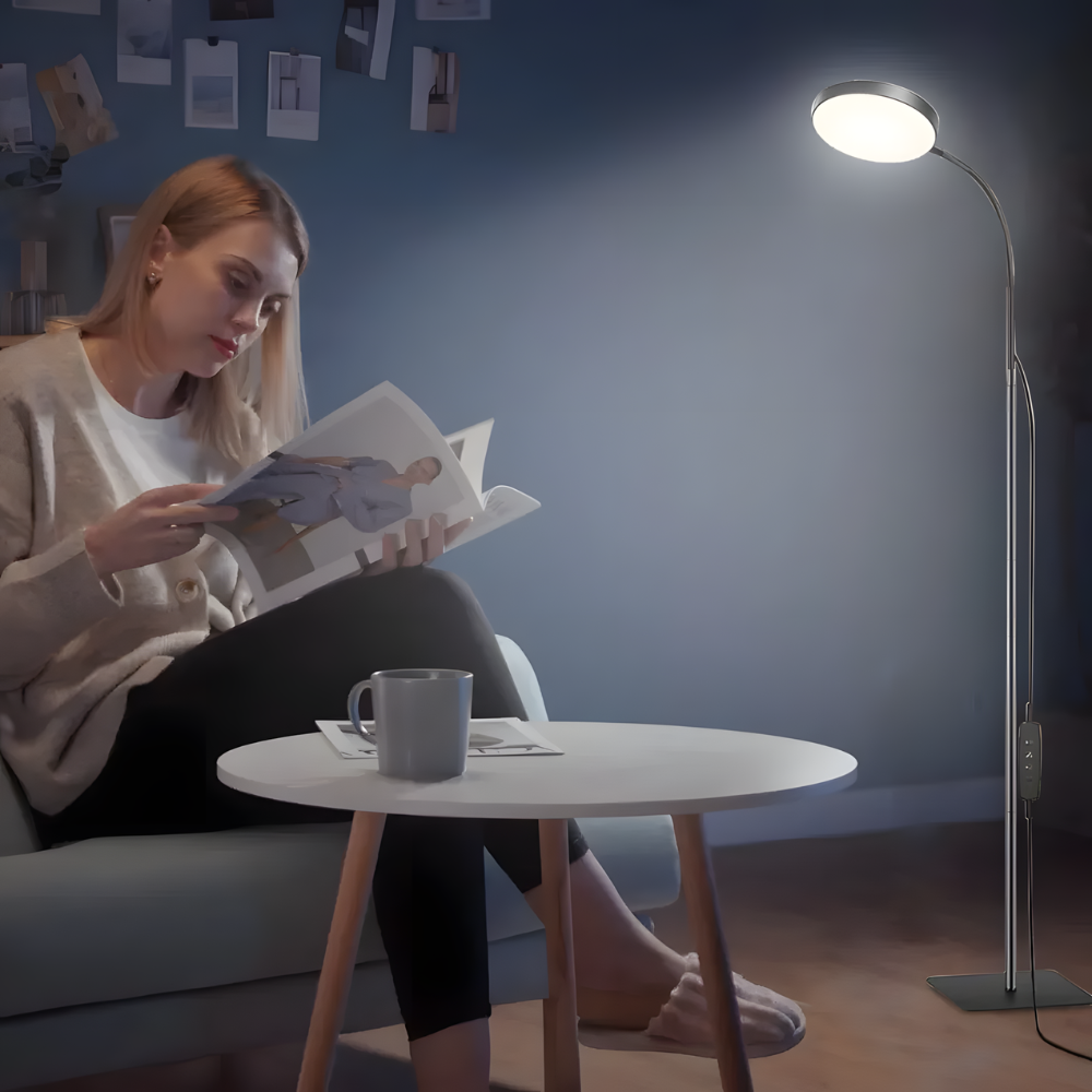 Lampe sur pied LED art déco - SOLARA