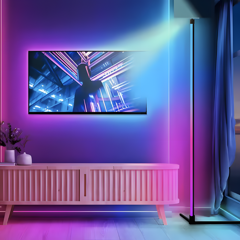 Lampe sur pied d’Ambiance RGB Connectée – LUSYNC