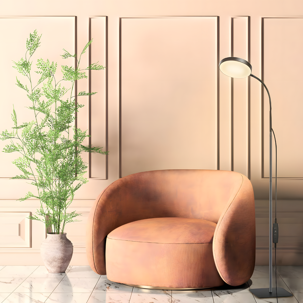 Lampe sur pied LED art déco - SOLARA