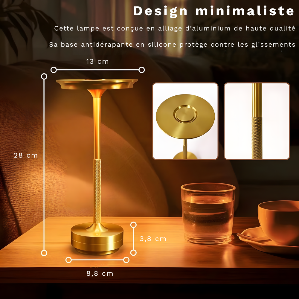 Lampe de chevet LED tactile rétro – ALLUMAT