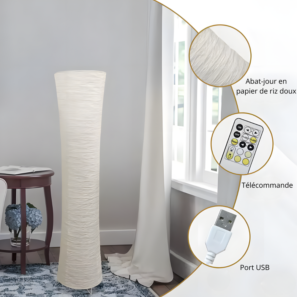 Lampe sur Pied Design Cylindrique – SHIRO