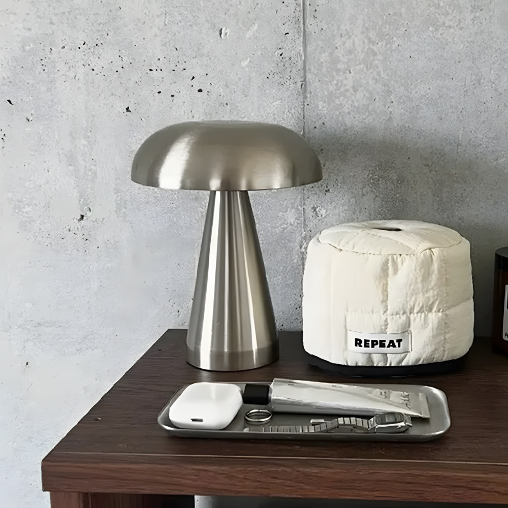 Lampe de chevet champignon LED tactile rétro rechargeable – MUSHARA