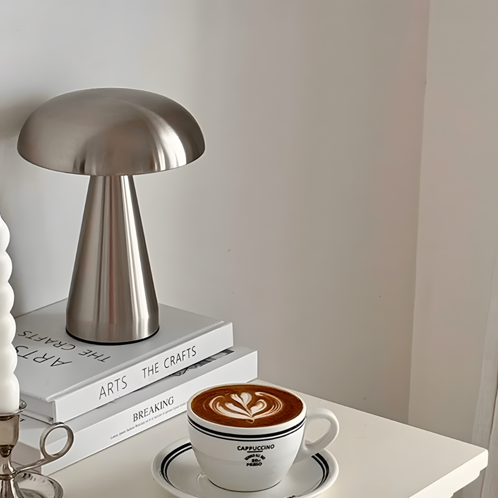 Lampe de chevet champignon LED tactile rétro rechargeable – MUSHARA