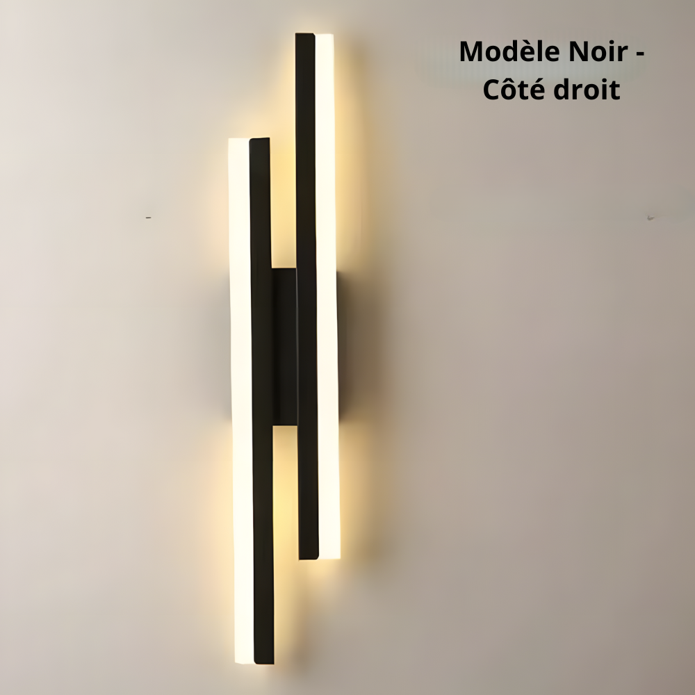 Lampe murale LED design cuivre et acrylique – LUNAYA