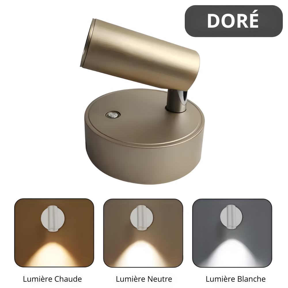 Lampe murale LED rechargeable magnétique tactile – LUMINAIR
