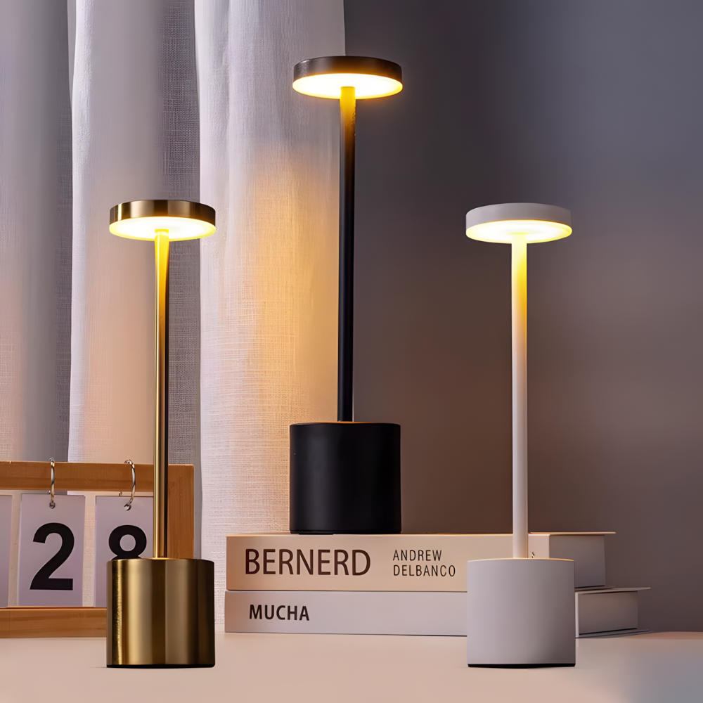 Lampe de chevet rechargeable en aluminium de qualité – SOLENA