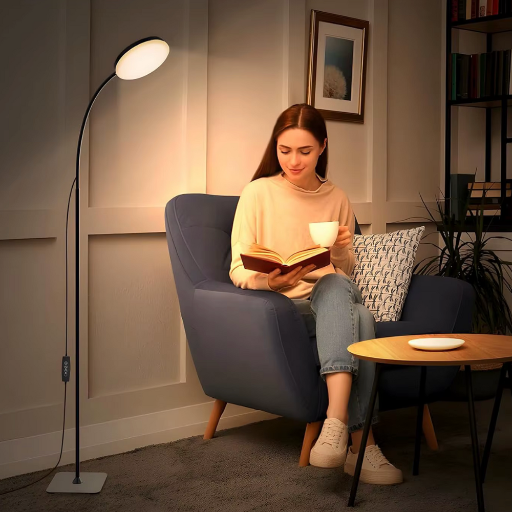 Lampe sur pied LED art déco - SOLARA