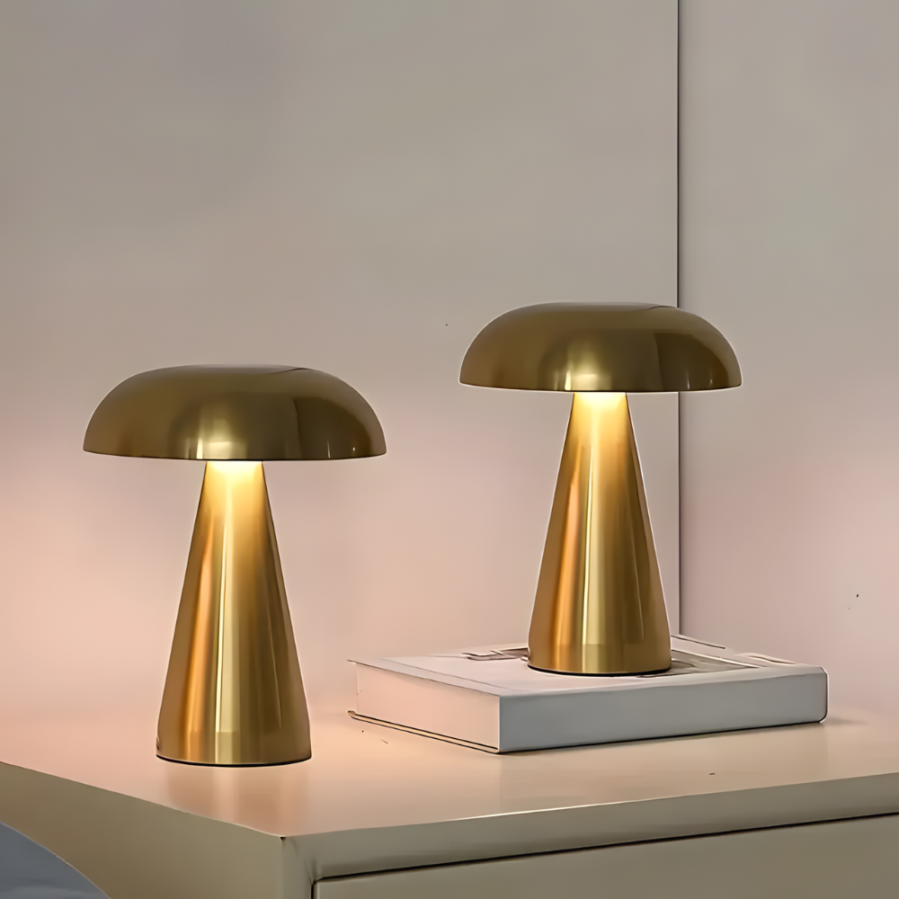 Lampe de chevet champignon LED tactile rétro rechargeable – MUSHARA