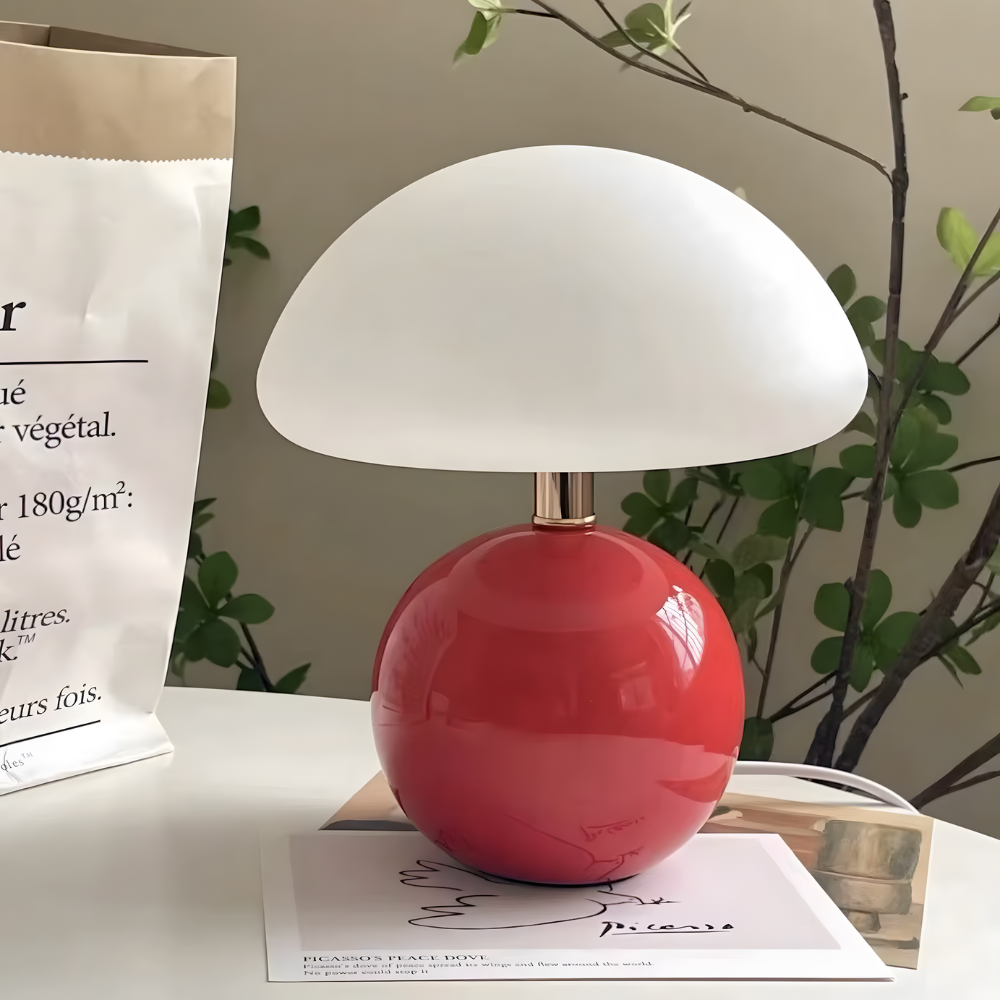 Lampe de chevet champignon moderne colorée – MORINA