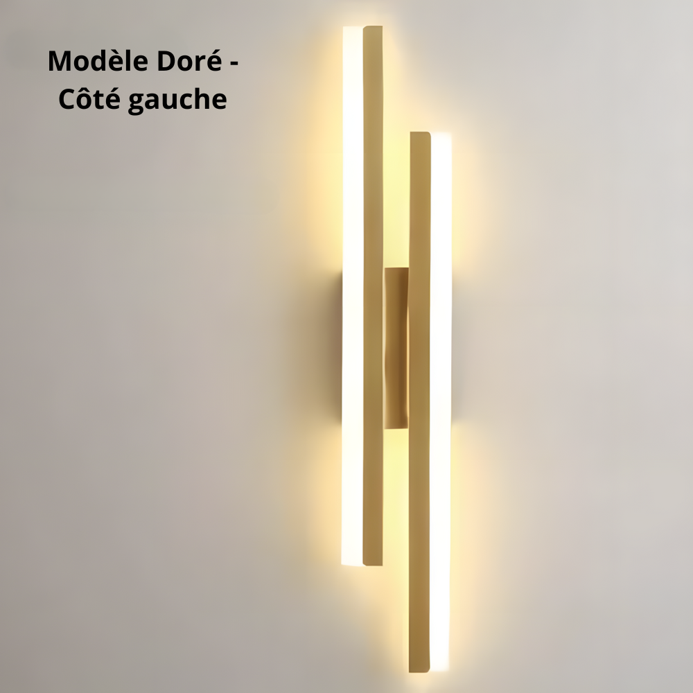 Lampe murale LED design cuivre et acrylique – LUNAYA