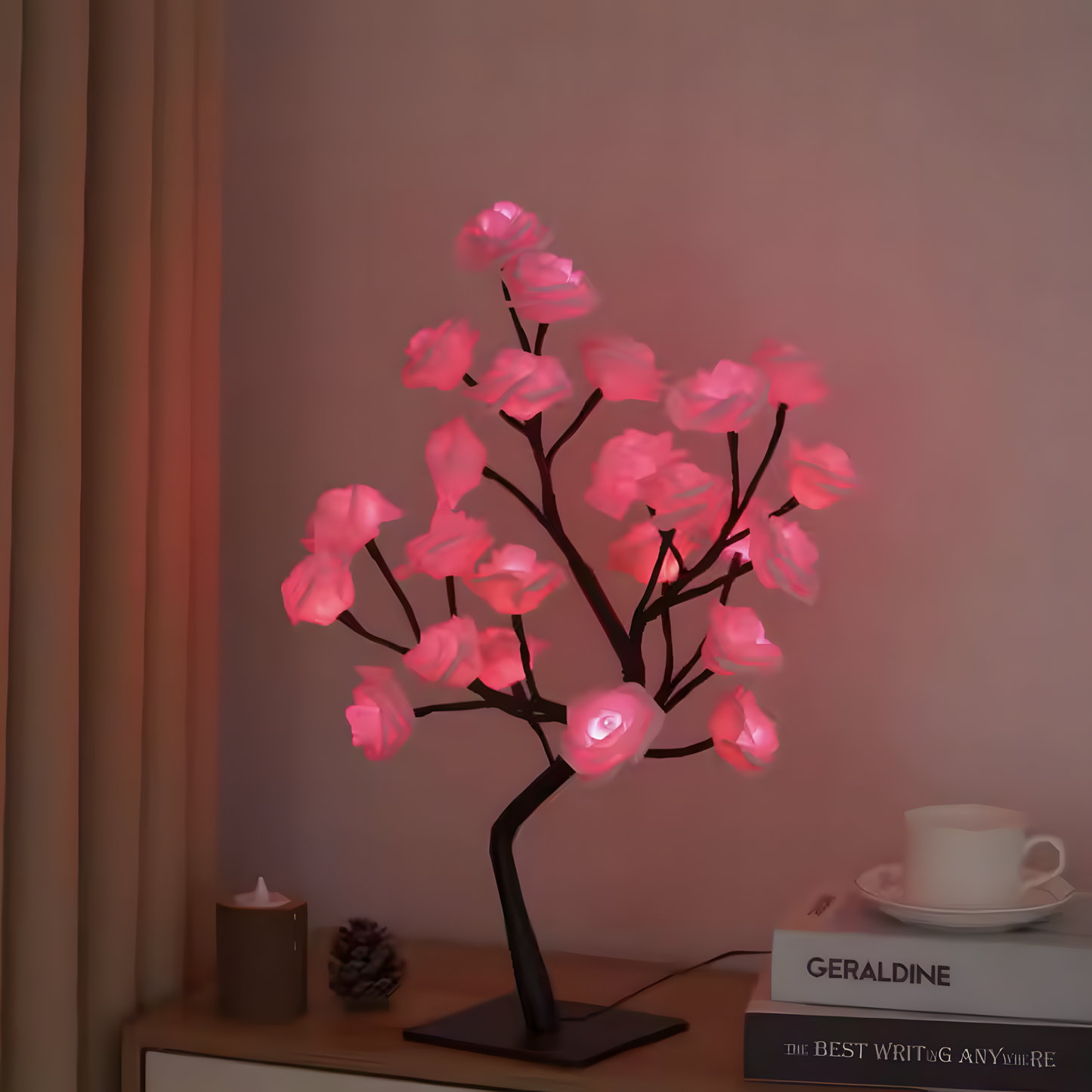 Lampe de chevet Arbre de Roses LED - LUMIROSE