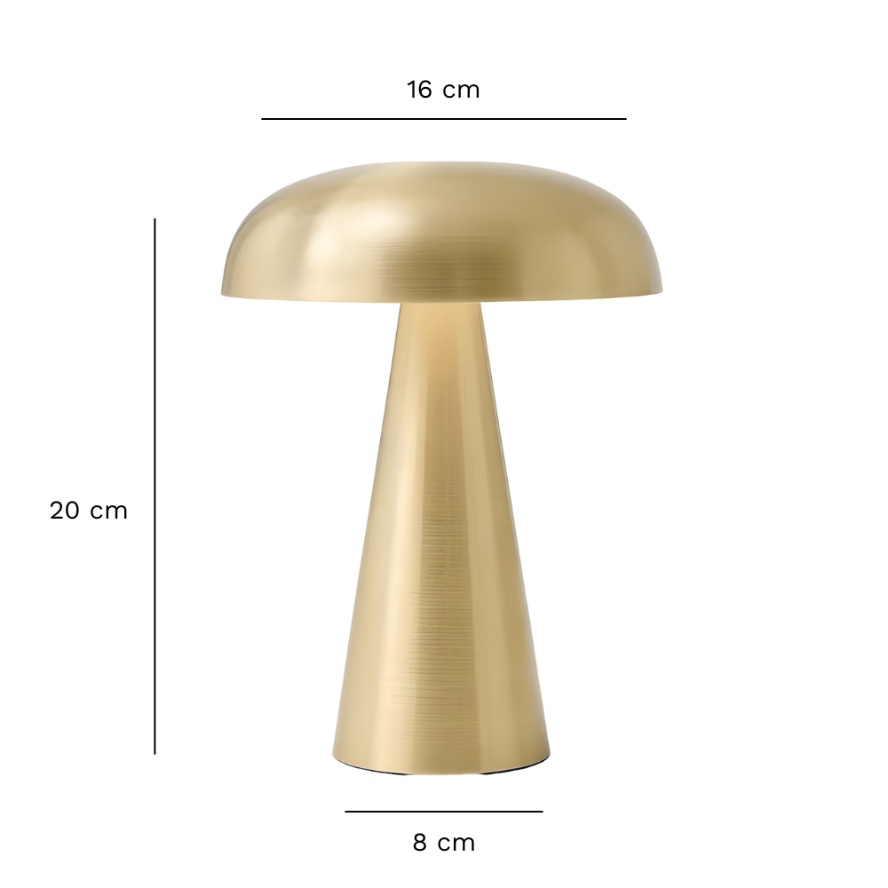 Lampe de chevet champignon LED tactile rétro rechargeable – MUSHARA
