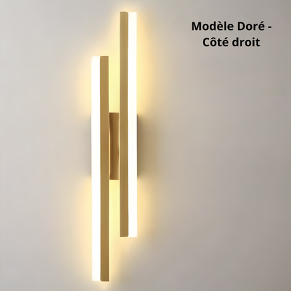 Lampe murale LED design cuivre et acrylique – LUNAYA