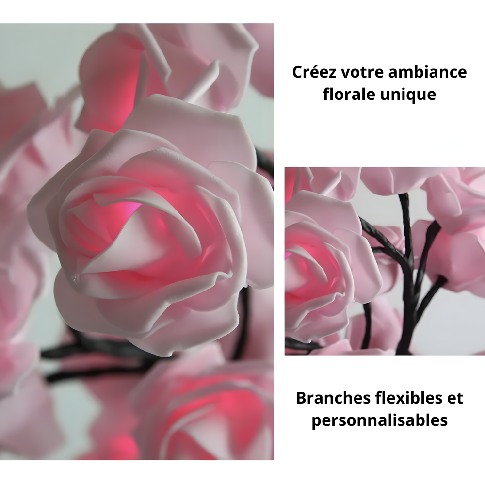 Lampe de chevet Arbre de Roses LED - LUMIROSE