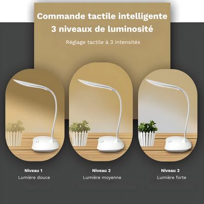 Lampe de bureau LED tactile rechargeable – STUDYA