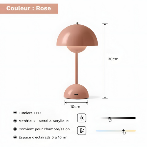 Lampe de Chevet Champignon LED USB Rechargeable - BLOOM
