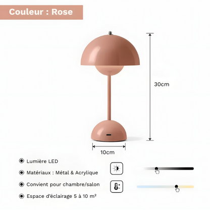 Lampe de Chevet Champignon LED USB Rechargeable - BLOOM