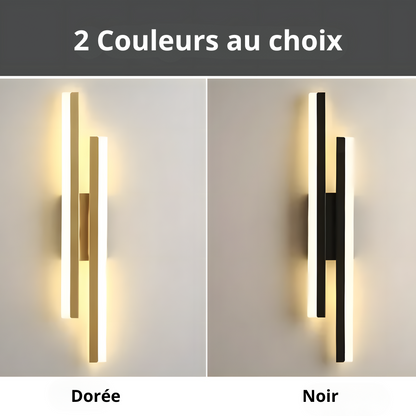Lampe murale LED design cuivre et acrylique – LUNAYA