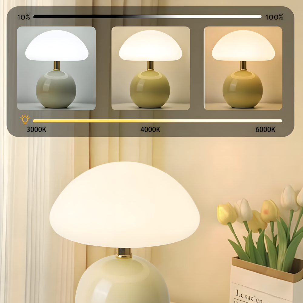 Lampe de chevet champignon moderne colorée – MORINA