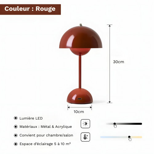 Lampe de Chevet Champignon LED USB Rechargeable - BLOOM