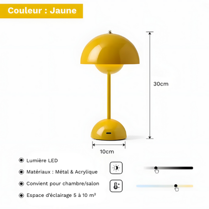 Lampe de Chevet Champignon LED USB Rechargeable - BLOOM