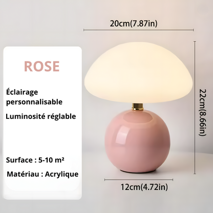Lampe de chevet champignon moderne colorée – MORINA