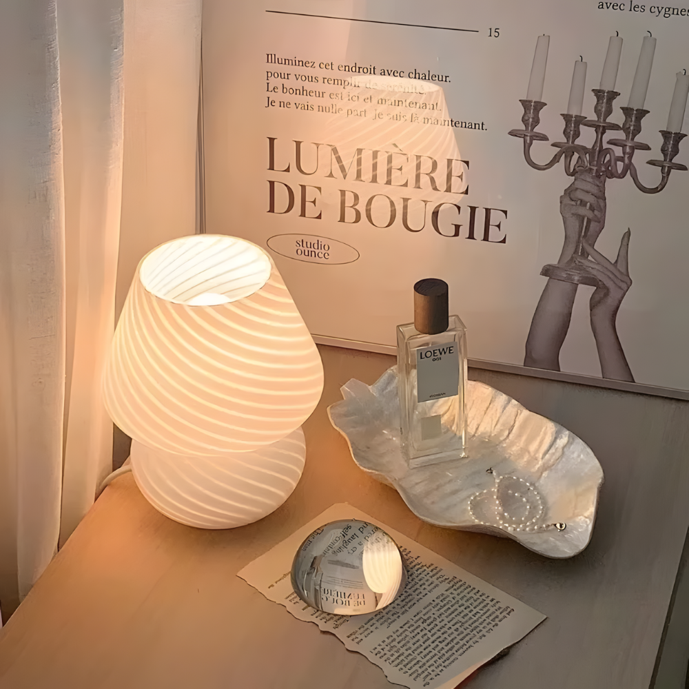 Lampe de Chevet Champignon Minimaliste – GLYMIA