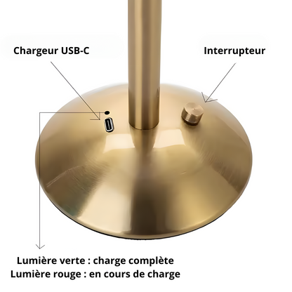 Lampe de chevet sans fil plissée décoratif moderne – VELA