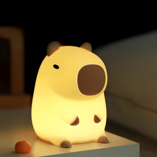 Lampe de chevet Capybara tactile en silicone lumière pour enfant apaisante - KAPPI
