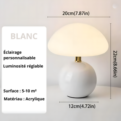 Lampe de chevet champignon moderne colorée – MORINA