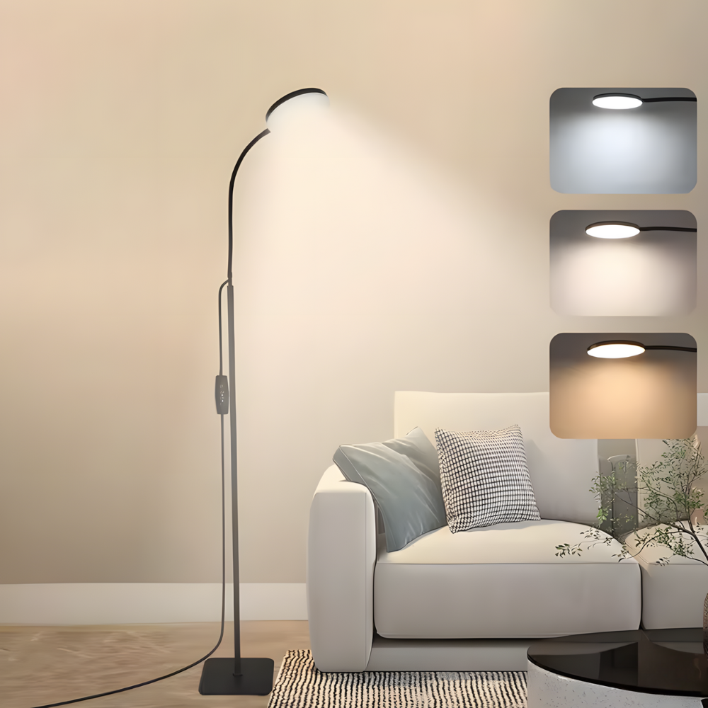 Lampe sur pied LED art déco - SOLARA