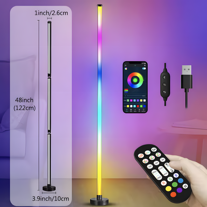 Lampe sur pied LED d’ambiance avec télécommande et application – ORAYA
