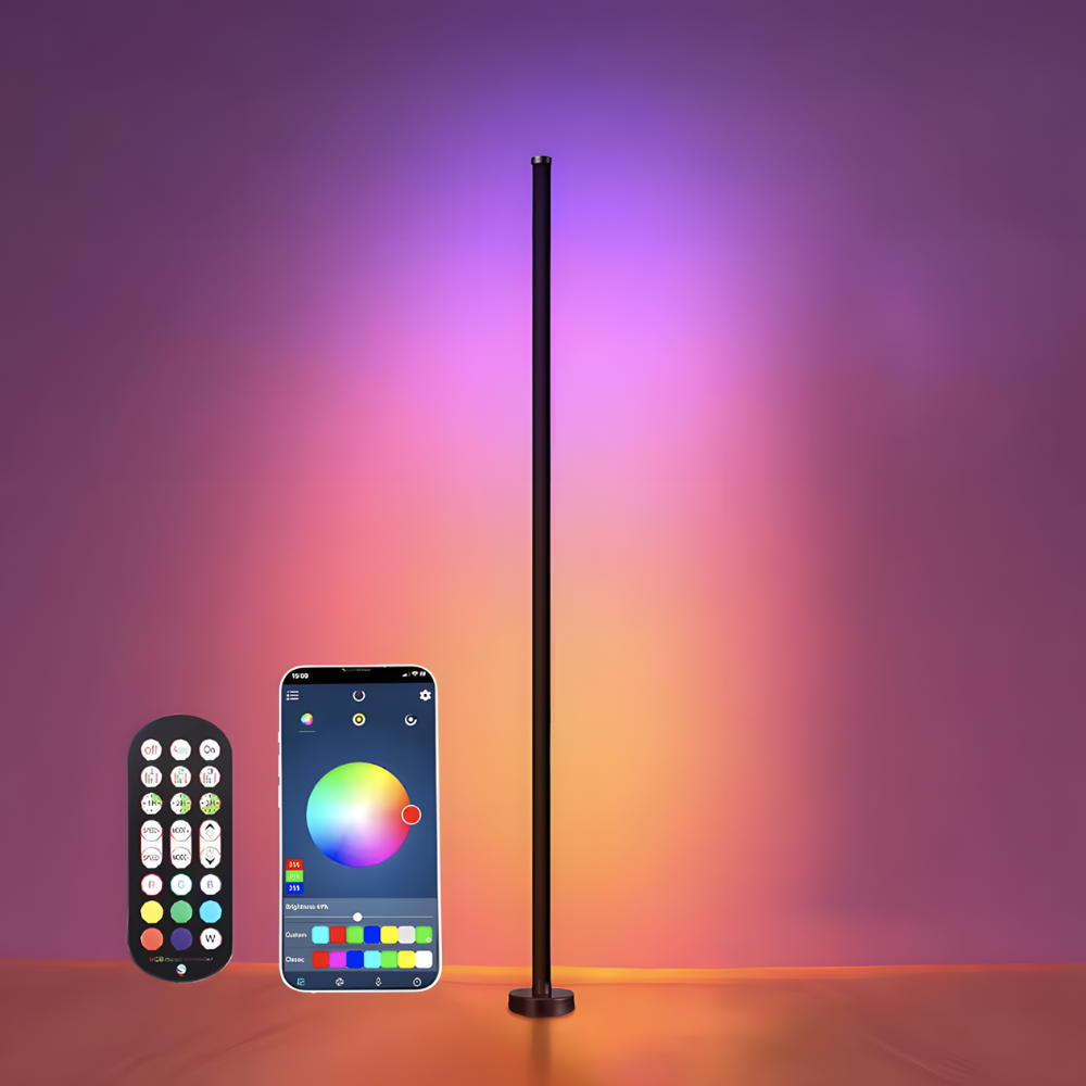 Lampe sur pied LED d’ambiance avec télécommande et application – ORAYA