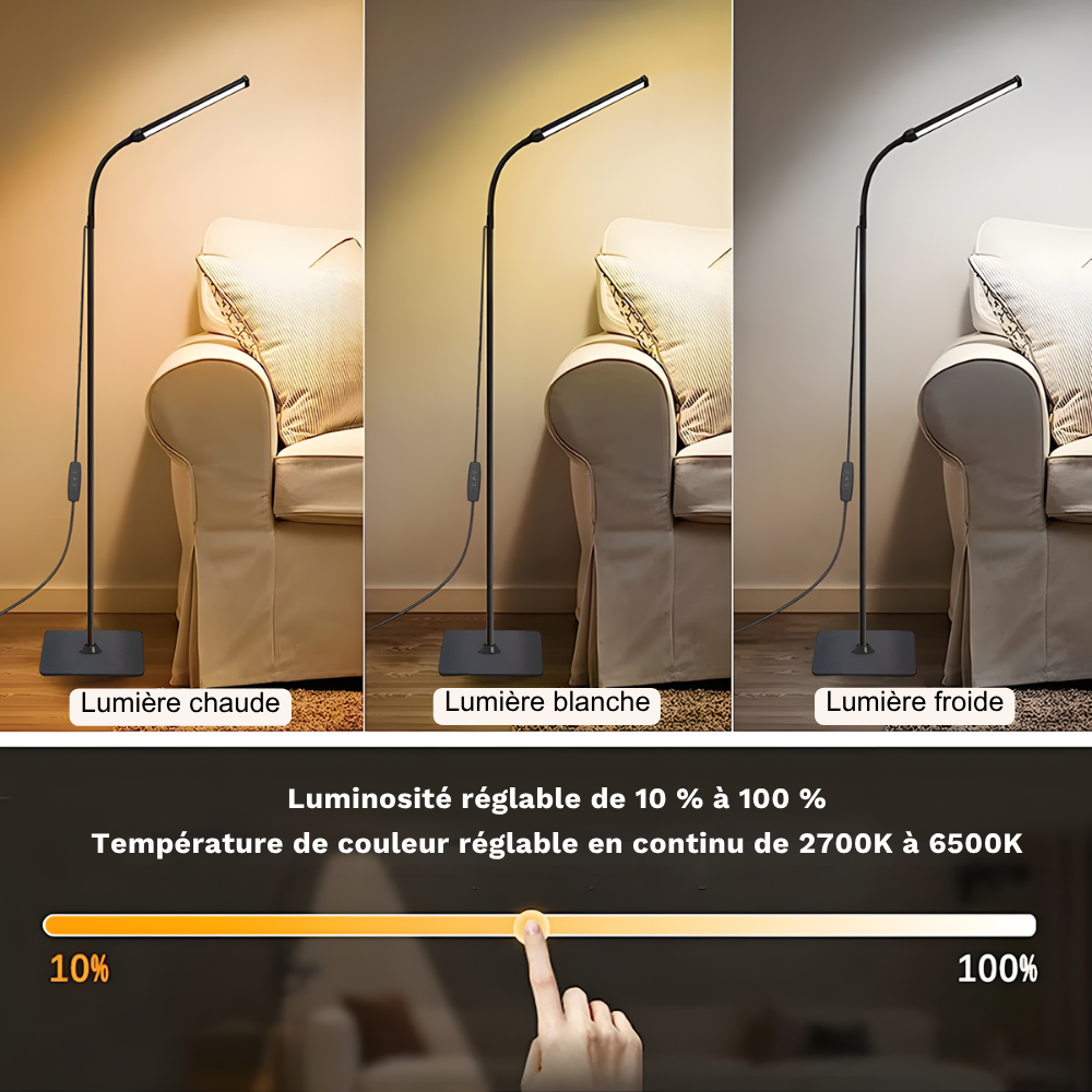 Lampe sur pied LED réglables pour salon & chambre – STOLA