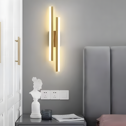 Lampe murale LED design cuivre et acrylique – LUNAYA