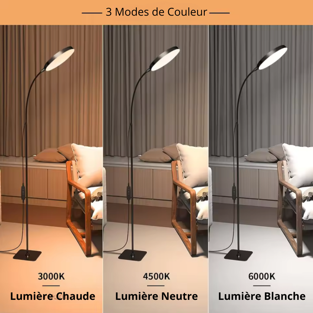 Lampe sur pied LED art déco - SOLARA