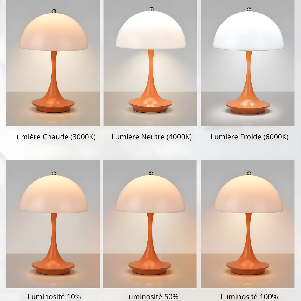 Lampe de chevet champignon nordique rechargeable – TOPWIN