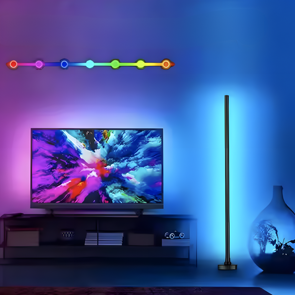 Lampe sur pied LED d’ambiance avec télécommande et application – ORAYA