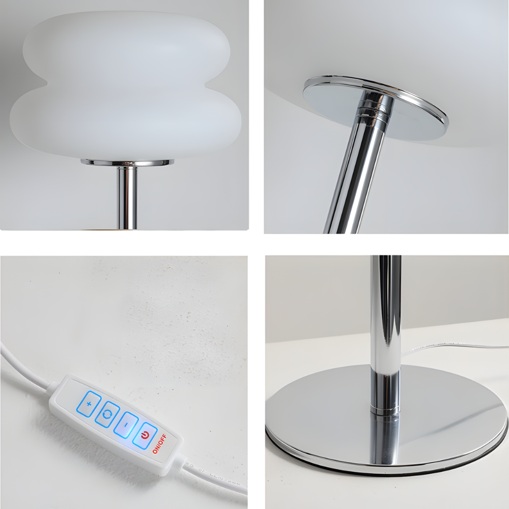 Lampe de chevet LED moderne en verre teinté - LIVARA