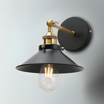 Lampe murale noire vintage industrielle applique réglable - BARABA