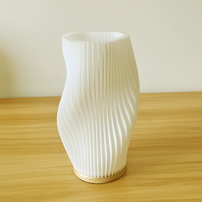 Lampe de chevet crème 3D plissée design - FLARMOON