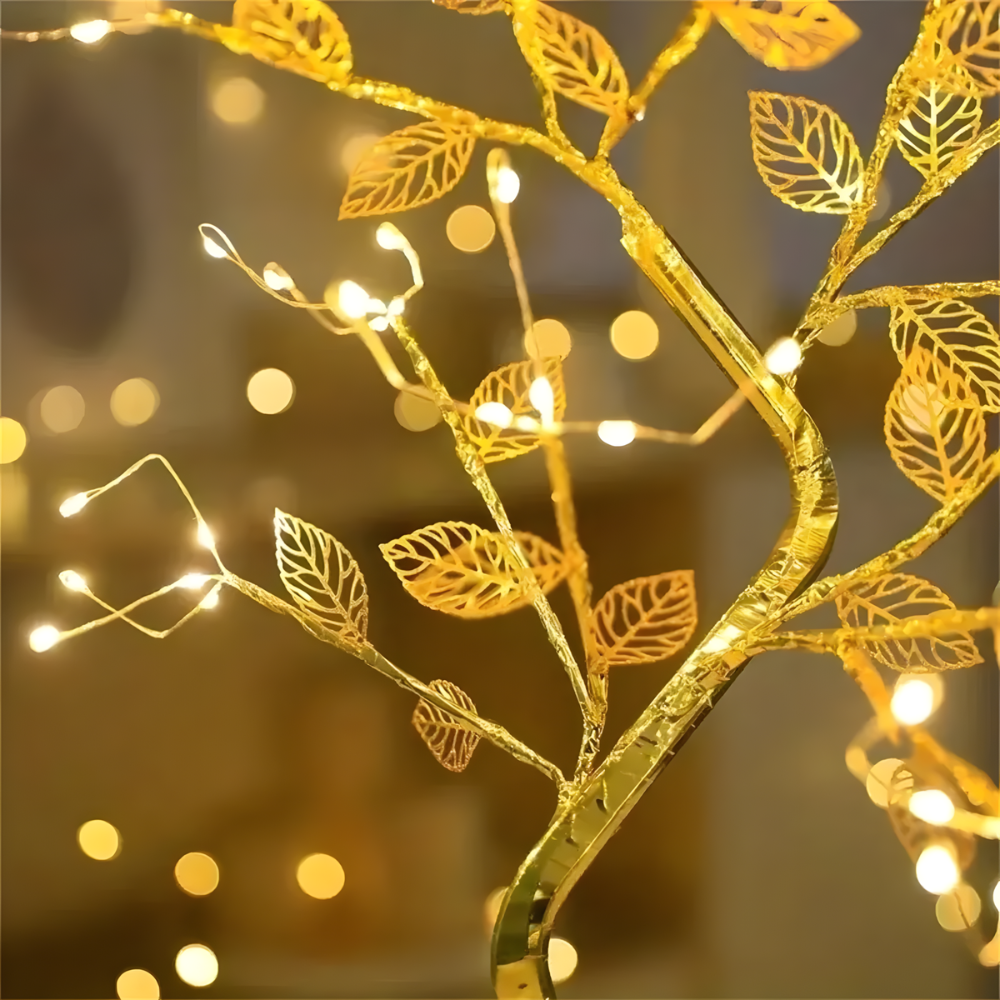 Lampe de chevet arbre à feuilles LED veilleuse déco USB - FEYLIA