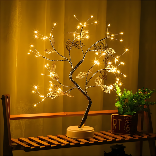 Lampe de chevet arbre à feuilles LED veilleuse déco USB - FEYLIA