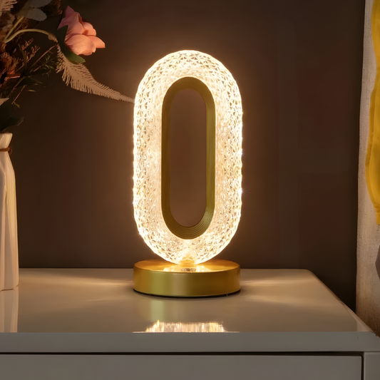 Lampe de chevet ovale en cristal sans fil - Kristalova