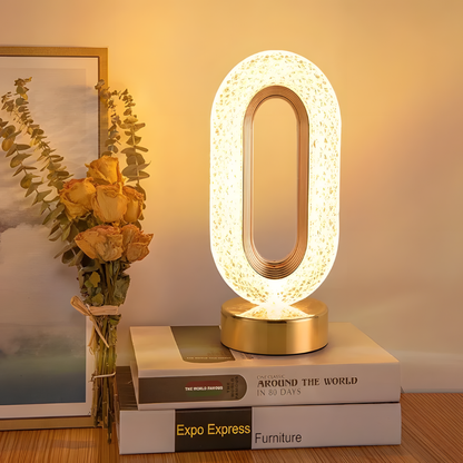 Lampe de chevet ovale en cristal sans fil - Kristalova